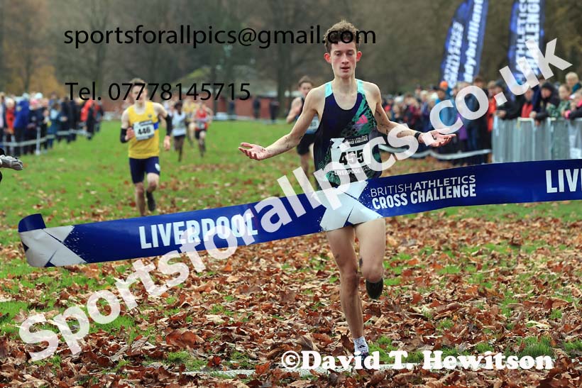 Boys Under-15s, 2023 British Athletics Cross Challenge, Sefton Park, Liverpool. Photo: David T. Hewitson/Sports for All Pics